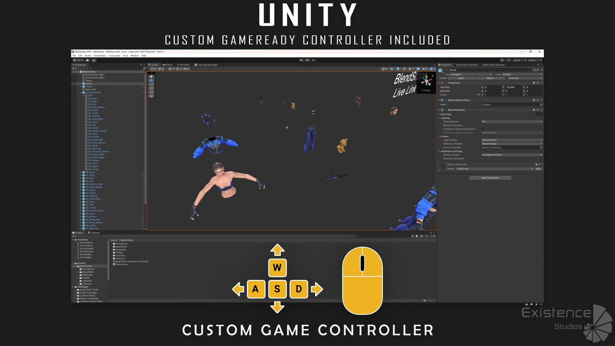 Blue Vortex – Stylized Sci-Fi Shooter Girl