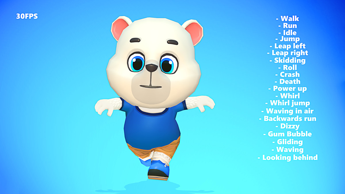 Polar Bear Lowpoly Animated