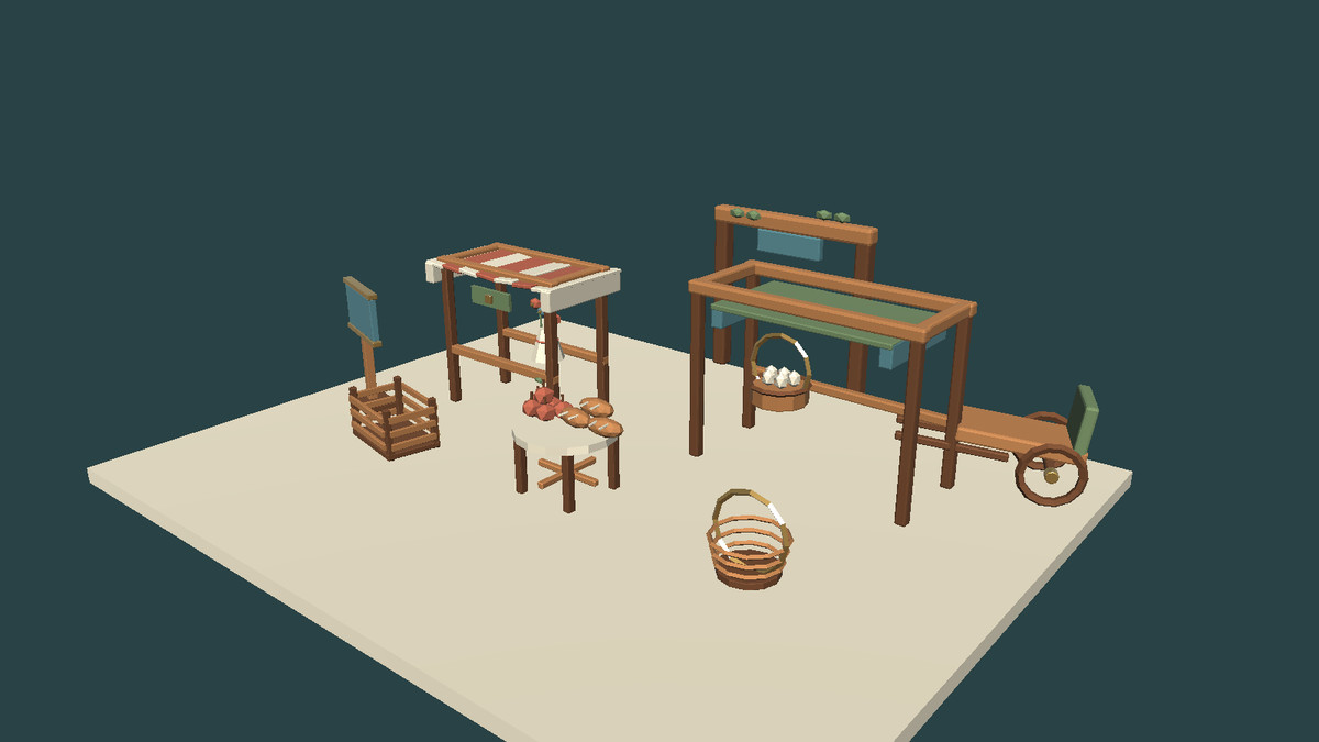 Cozy Marketcraft - Low Poly Shop and Market Props