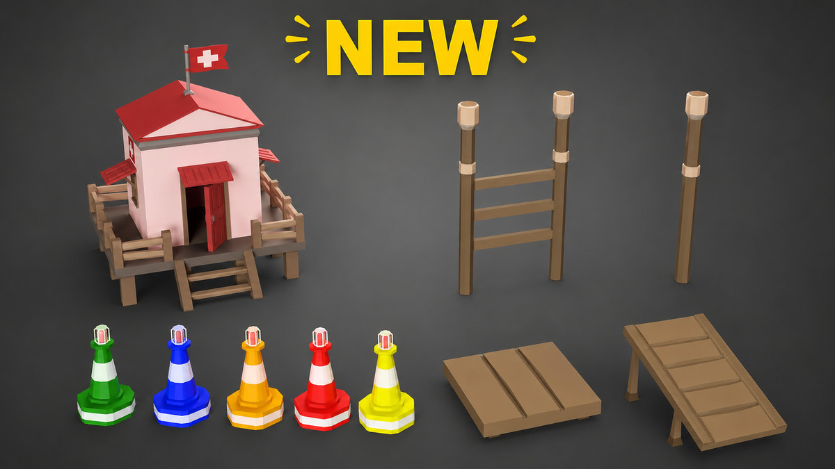 Low Poly Beach Pack - Mini World Studio