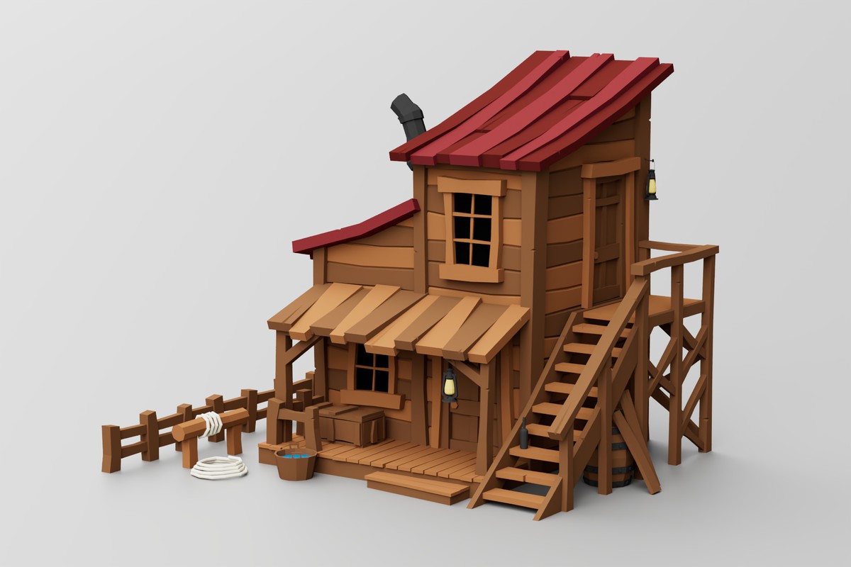 12 Wild West Buildings Pack