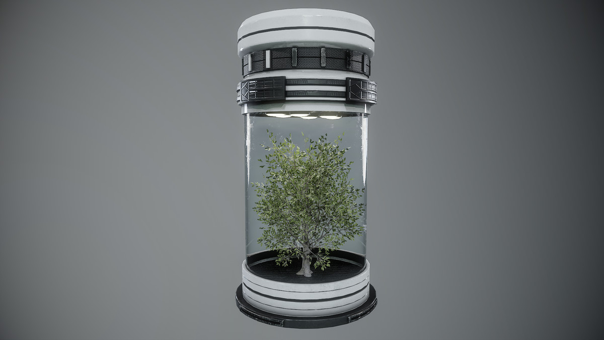 Futuristic Tree Container – Sci-Fi BioDome