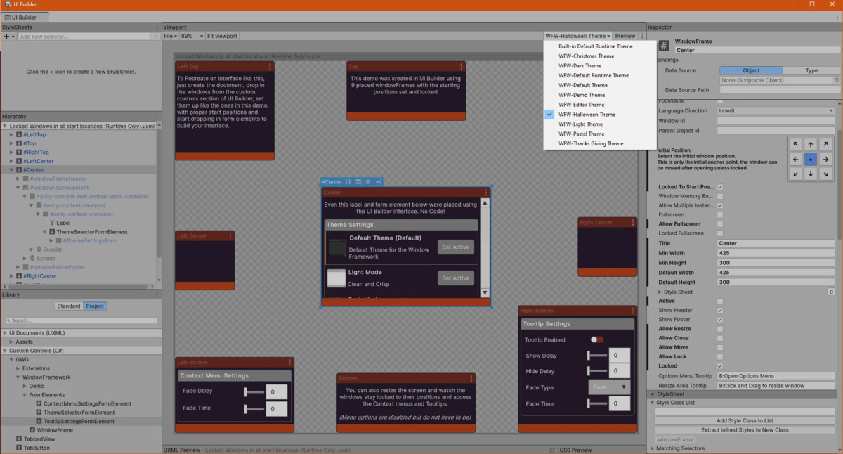 Window Framework for UI Toolkit