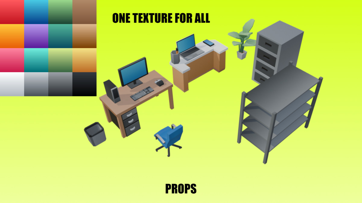 HYRUN: Office Escape - Endless Runner Kit 50+ Low Poly Assets