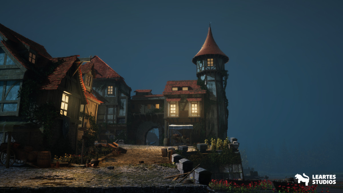Medieval Lakeside Town