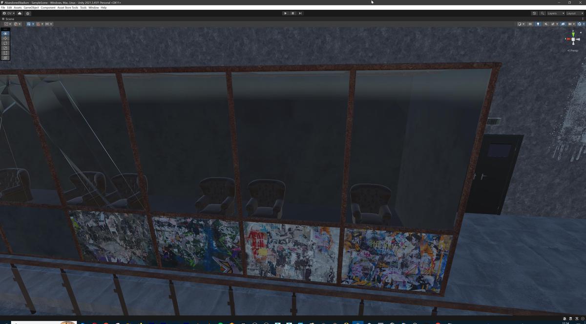 Abandoned Post-Apocalyptic Football Stadium - Modular Environment 3d Level