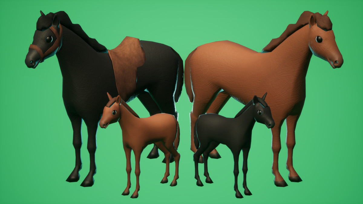 SI - Animated Horse and Foal