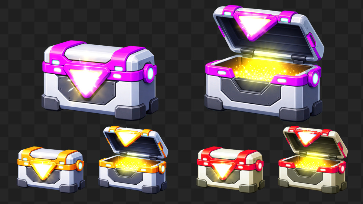Modern 2D Animated Chests Pack – 36 Variants