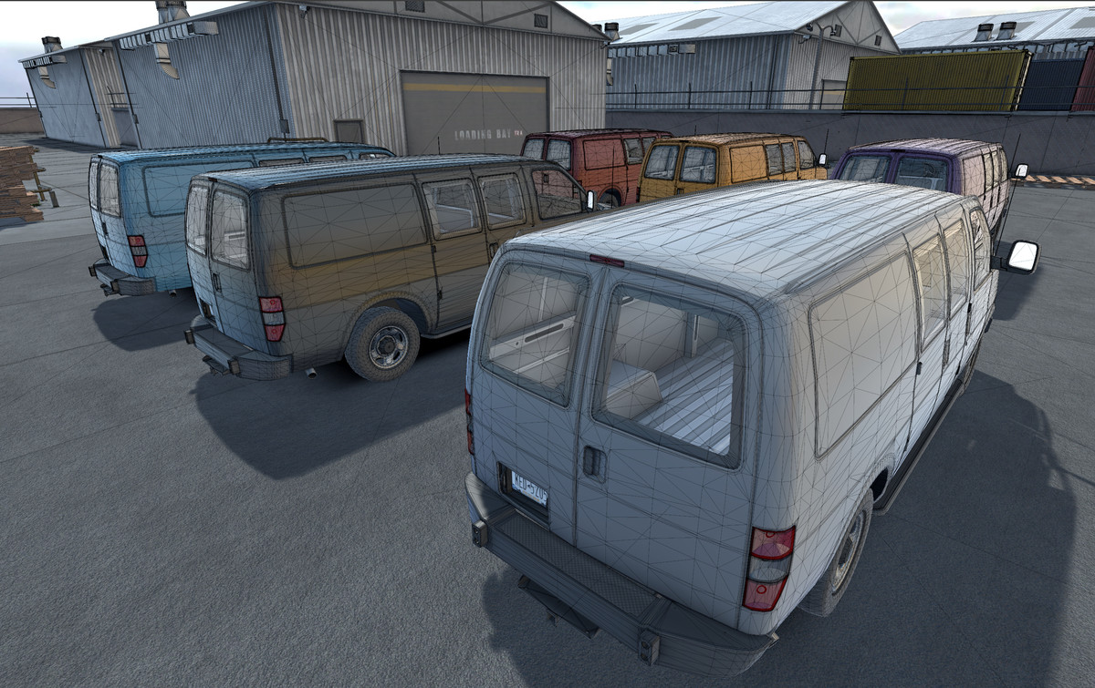 Industrial american van