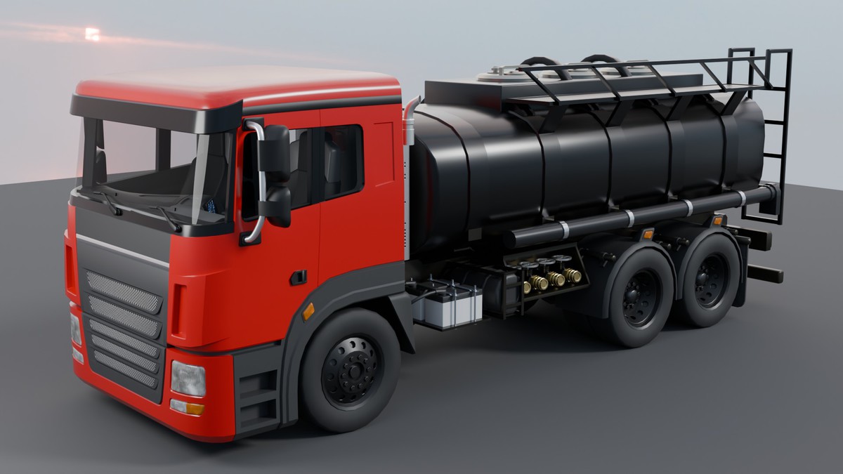 Modular Tanker Truck – Game Ready PBR Vehicle with Interior, UI Dashboard