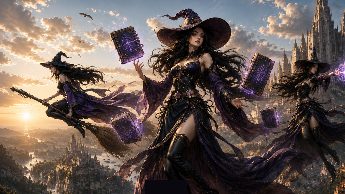 Witch Flight & Magic Combat Animation Pack