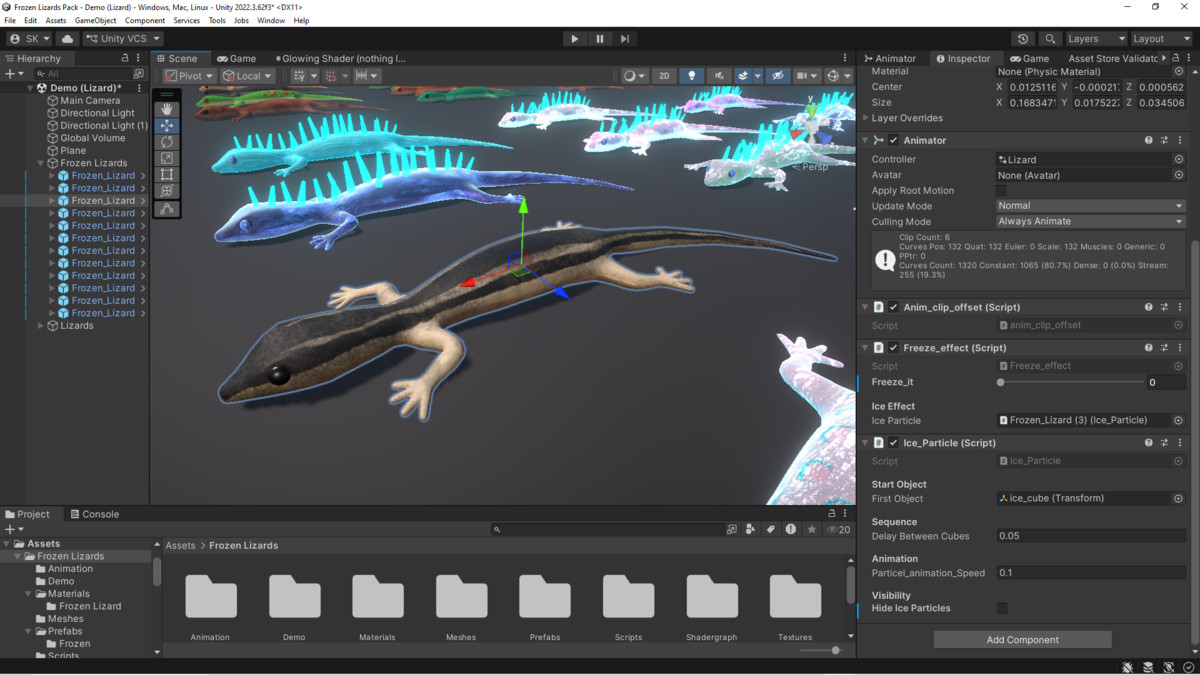 Freezable Lizards Pack 3D