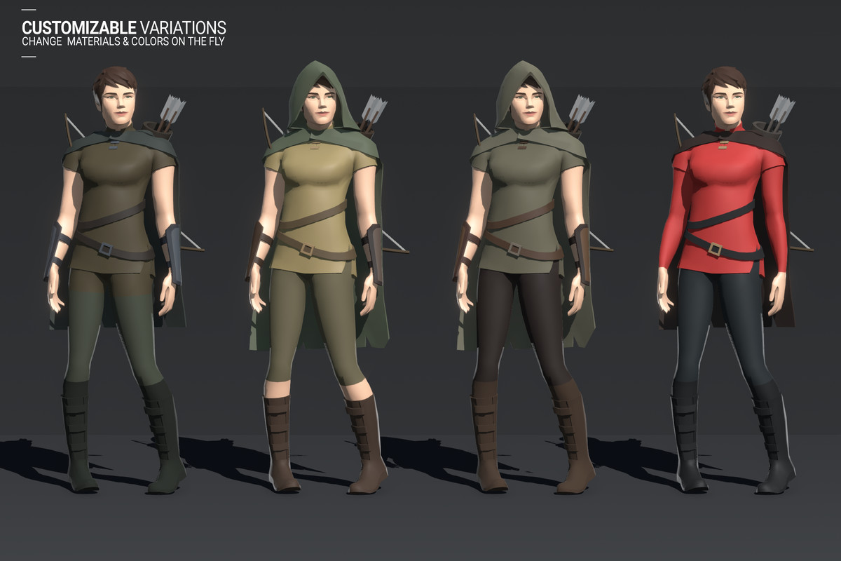 Polyquest Heroes: Warrior I Huntress