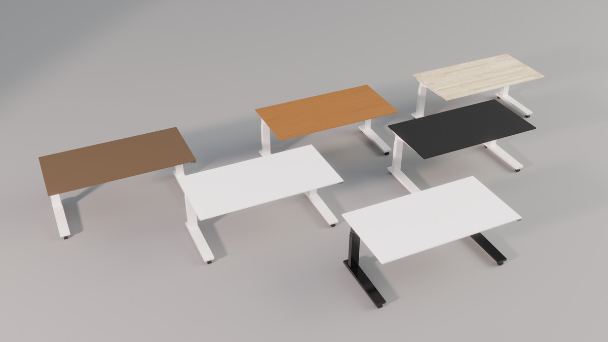Modern Office Set Low Poly