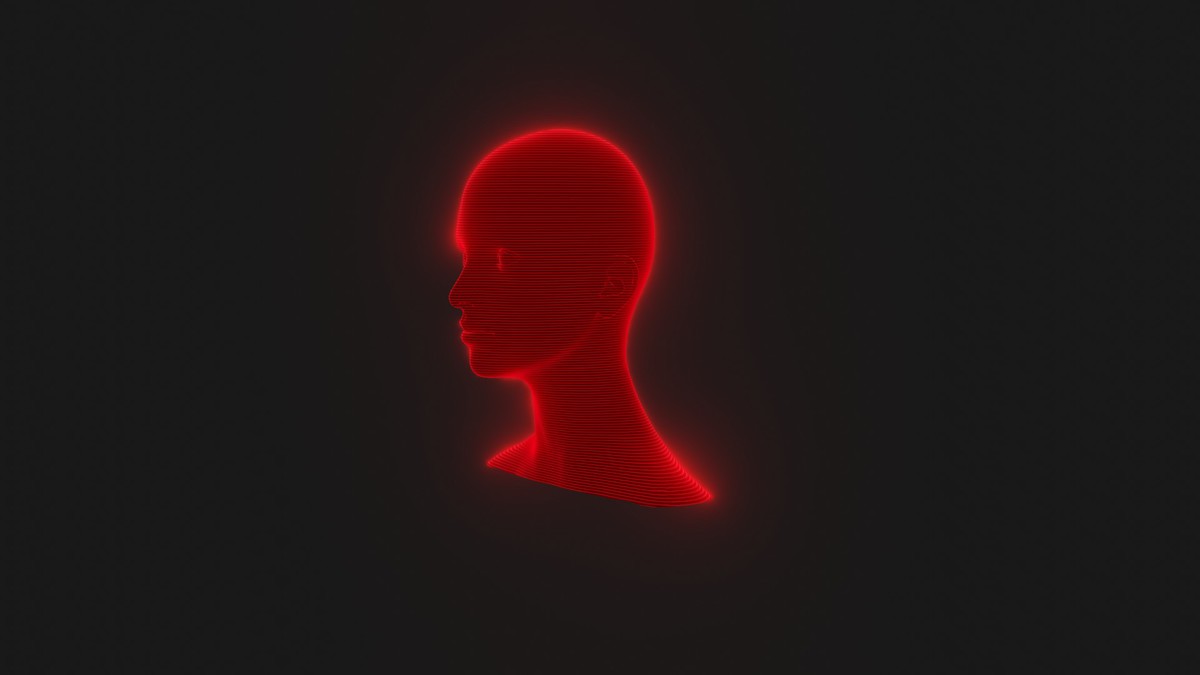 Sci-Fi Red Hologram Male Female Heads 3D Model Pack - Animated, Blend Shapes