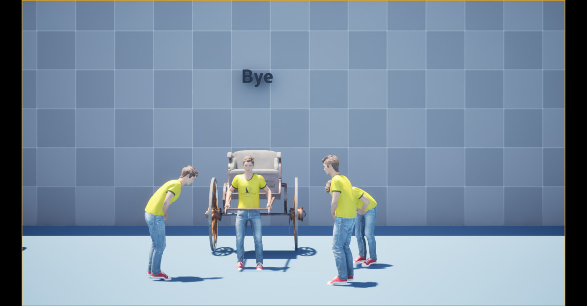 Hand Pulled Rickshaw Animation