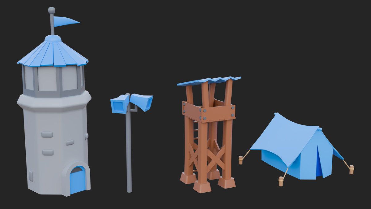 Military - Stylized Low Poly Asset Pack by Ake