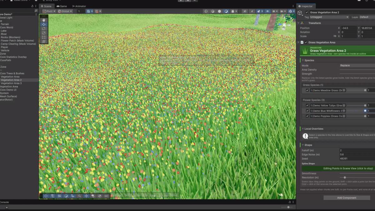 GrassCore - Stylized Grass & Vegetation System