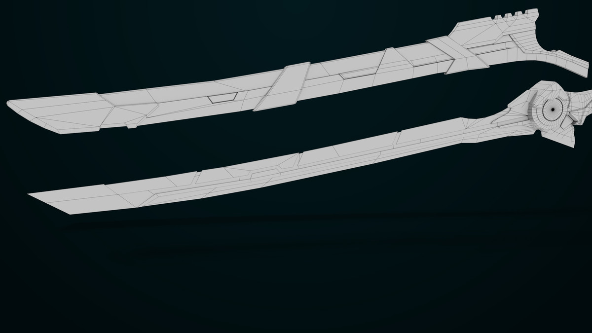 Sci Fi Sword 10 Red URP HDRP Textures