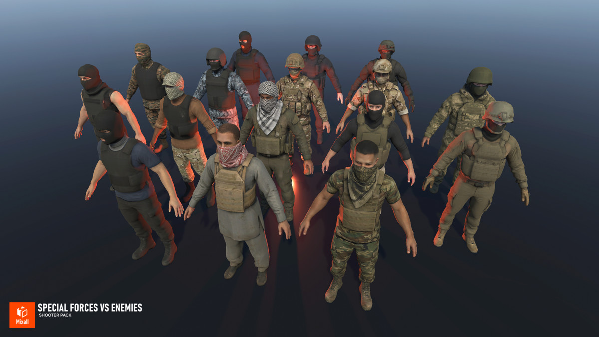Special Forces vs Enemies – Shooter pack