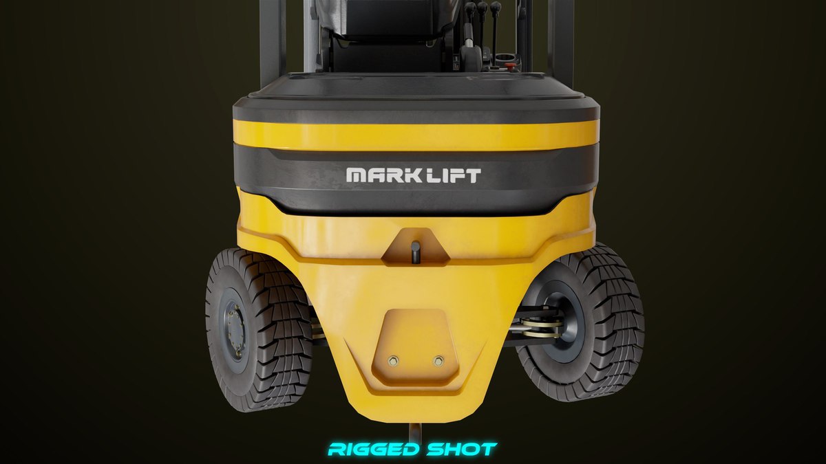 Forklift Trucks and Pallet Yellow Collection URP HDRP Textures
