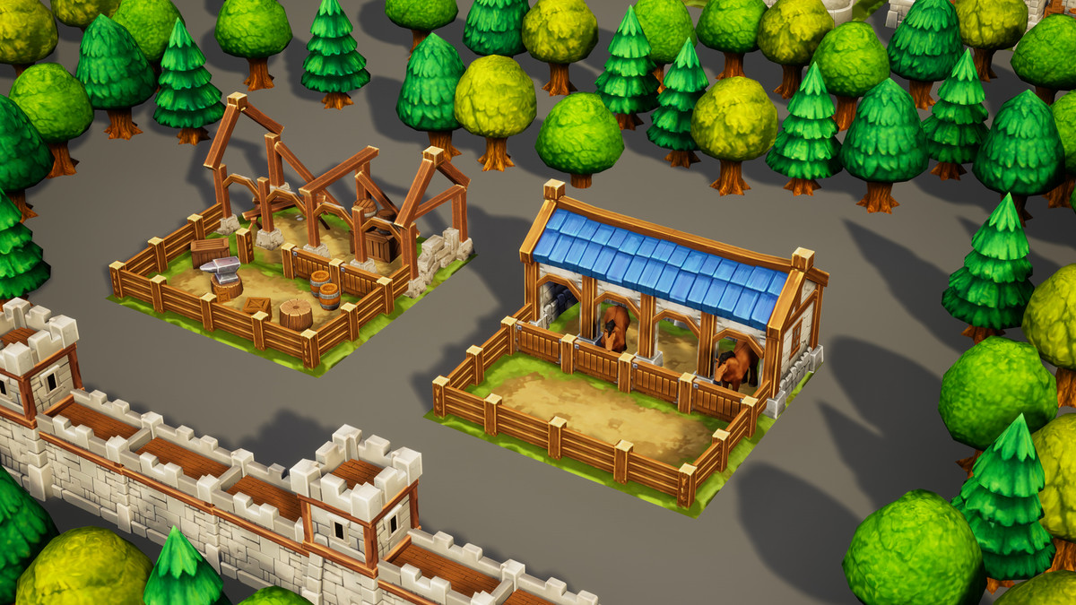 Toon RTS Environment Humans