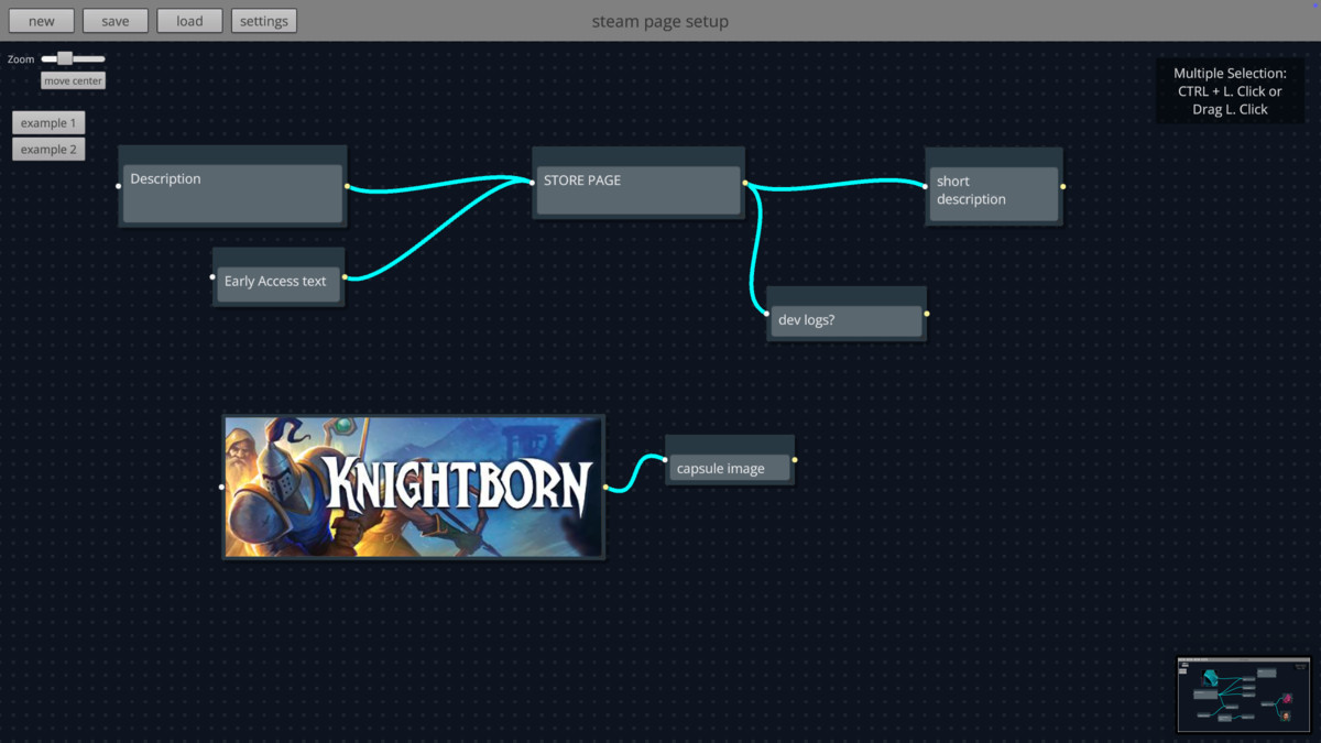 Runtime Mind Map Node Editor