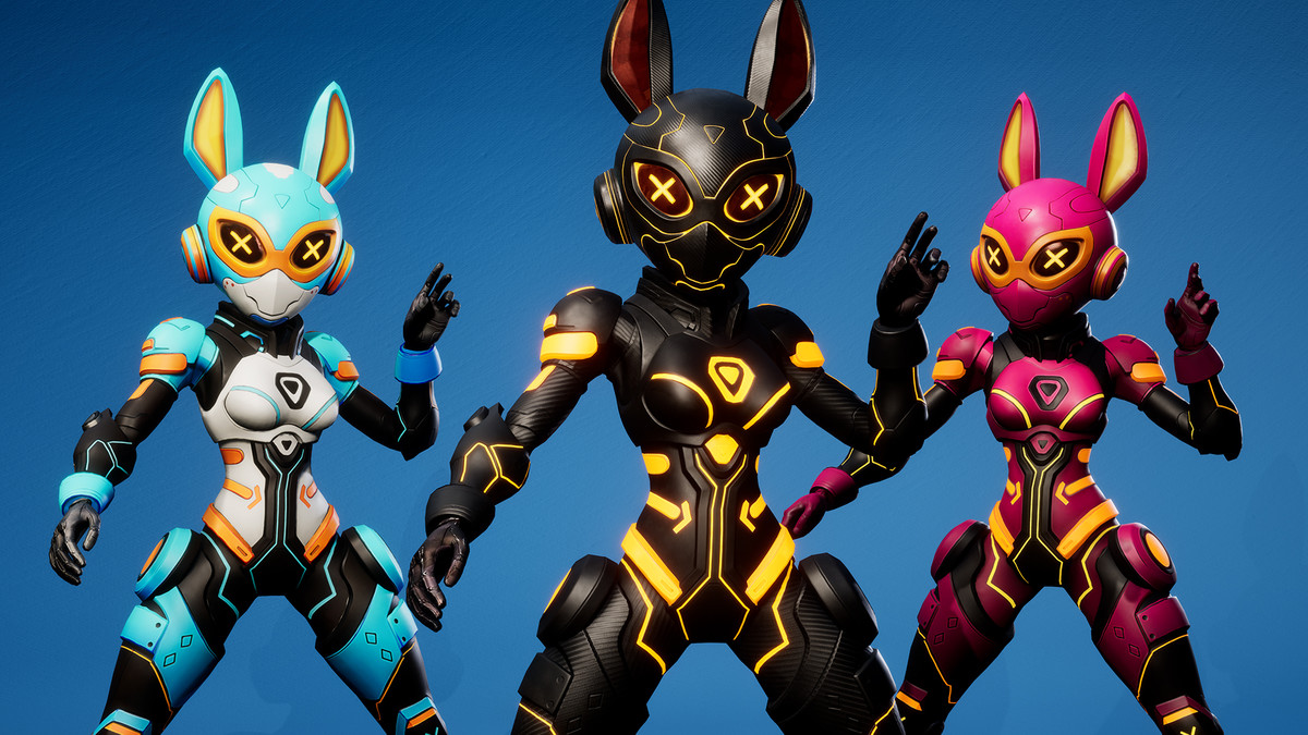 Cyber Bunny Android Sci-Fi Girl 4 – Stylized Character