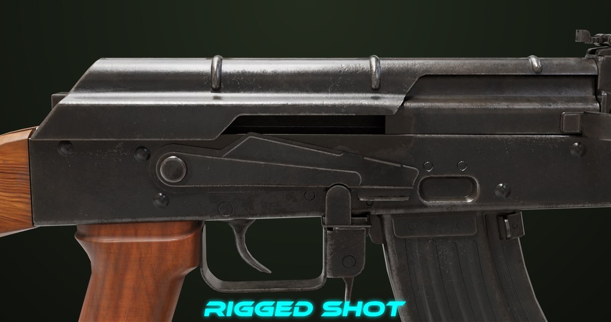 Light Machine Gun 10 Wood URP HDRP Texture