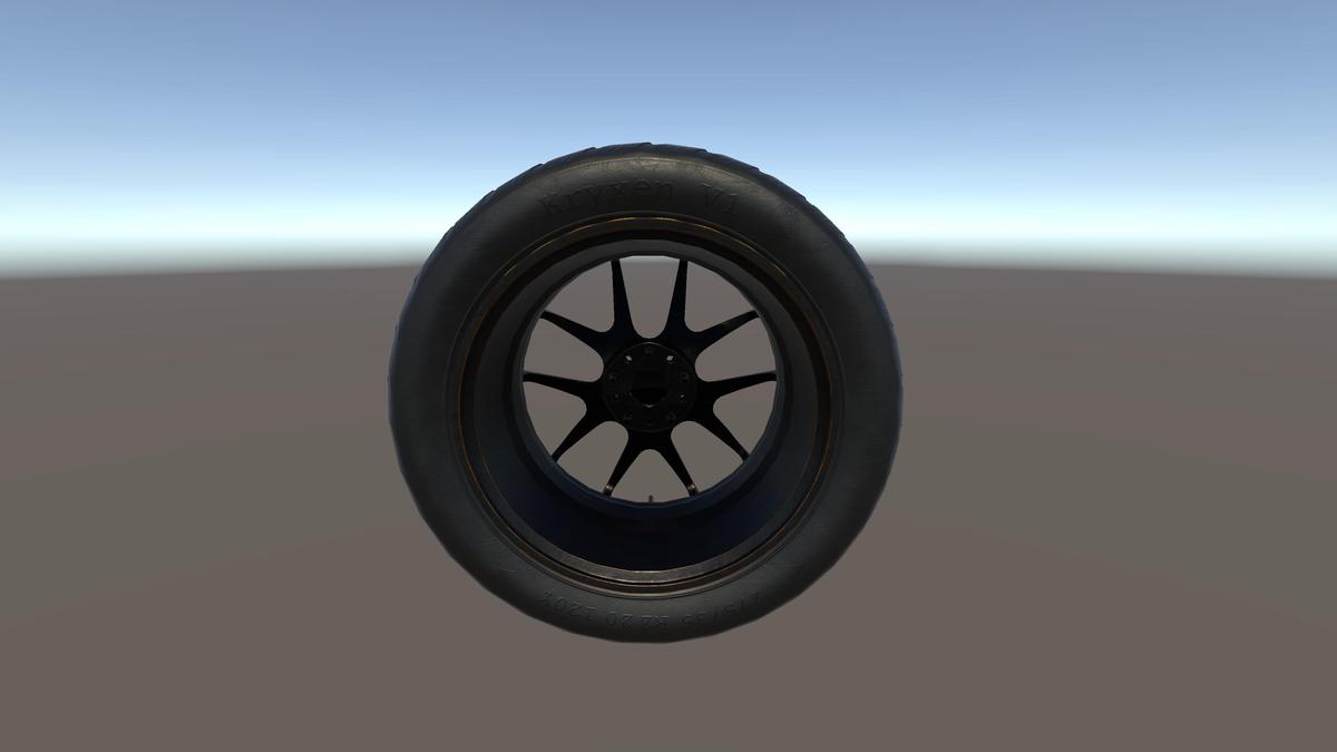 Kryxen Wheel V1 - Matte_Black_Gold - Game Ready