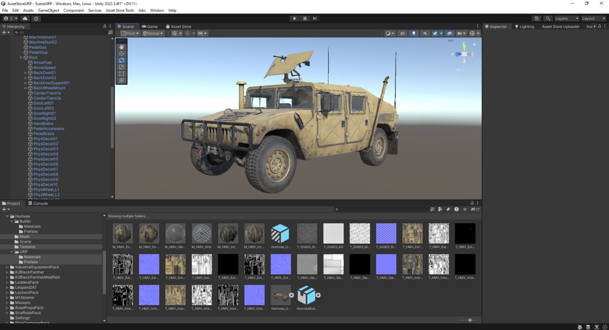 Rigged Military Cars Bundle 4pcs
