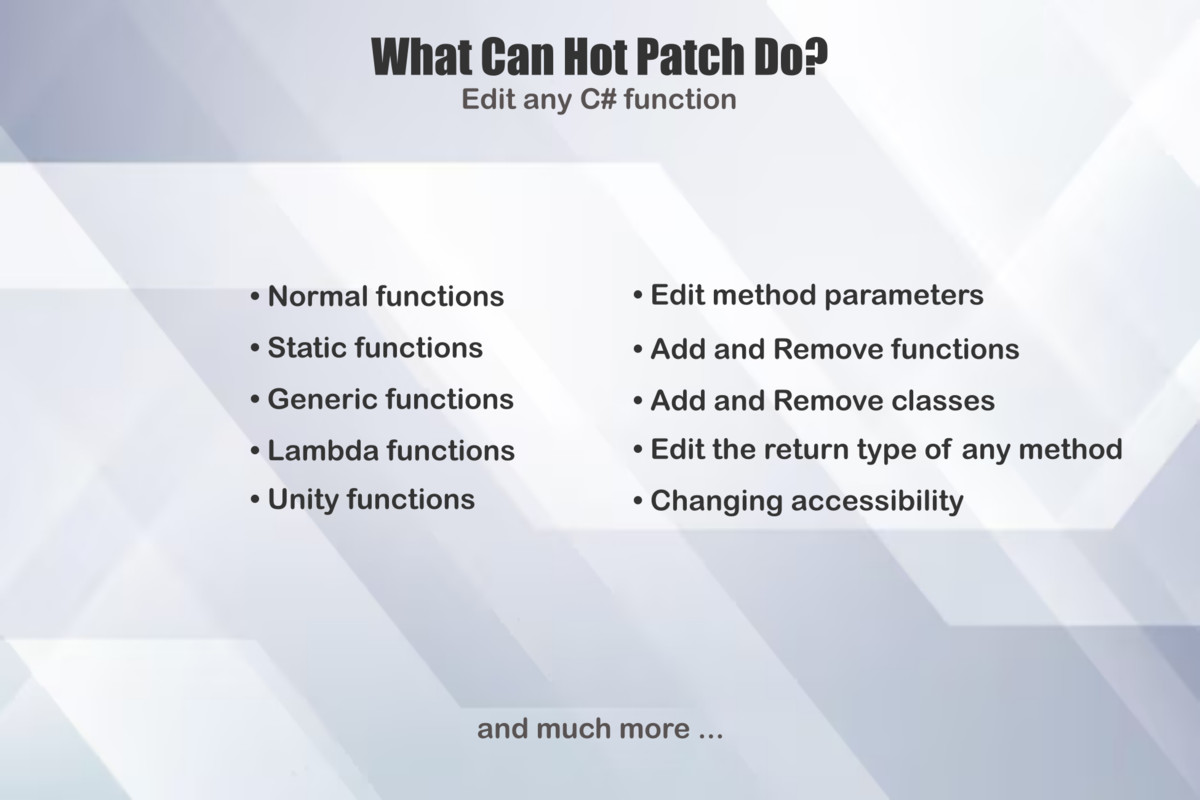 Hot Patch | Edit C# Without Leaving Play Mode