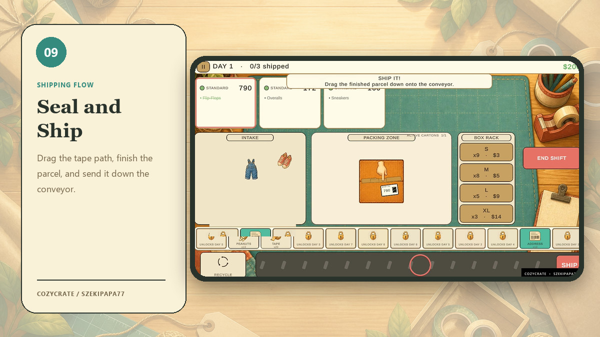 CozyCrate - Complete 2D Packing & Management Game Template
