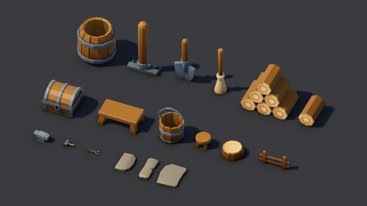 Stylized Fantasy Village Kit