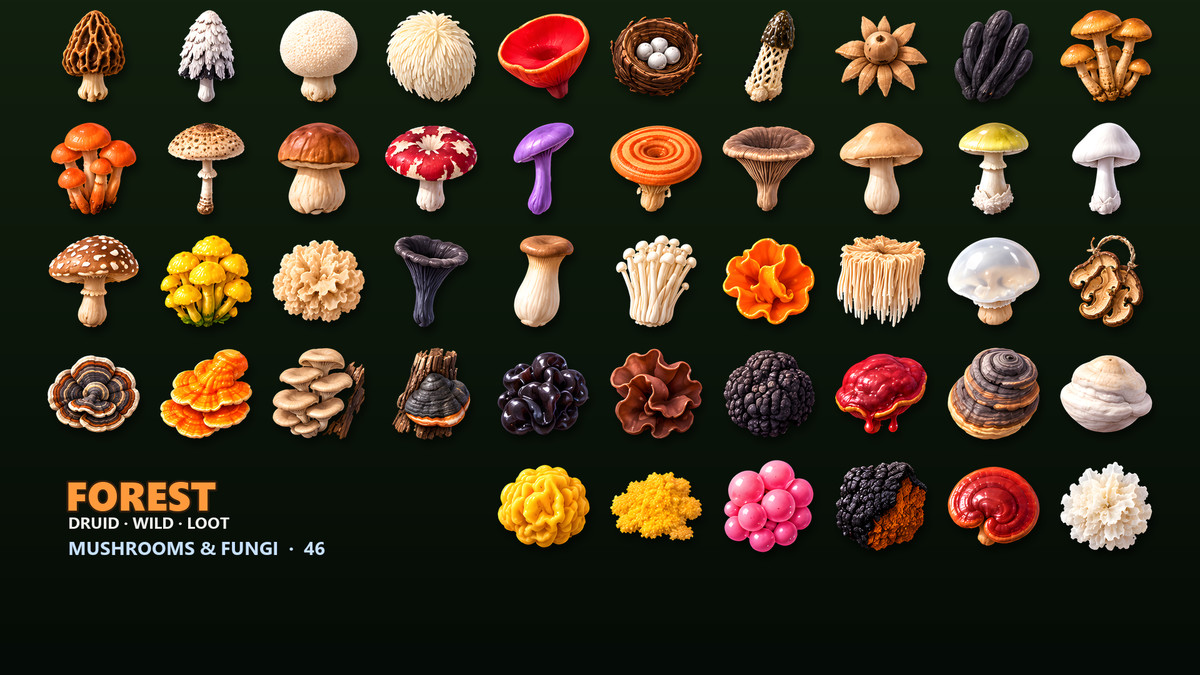 Forest & Druid Loot Icons - 272 RPG Items