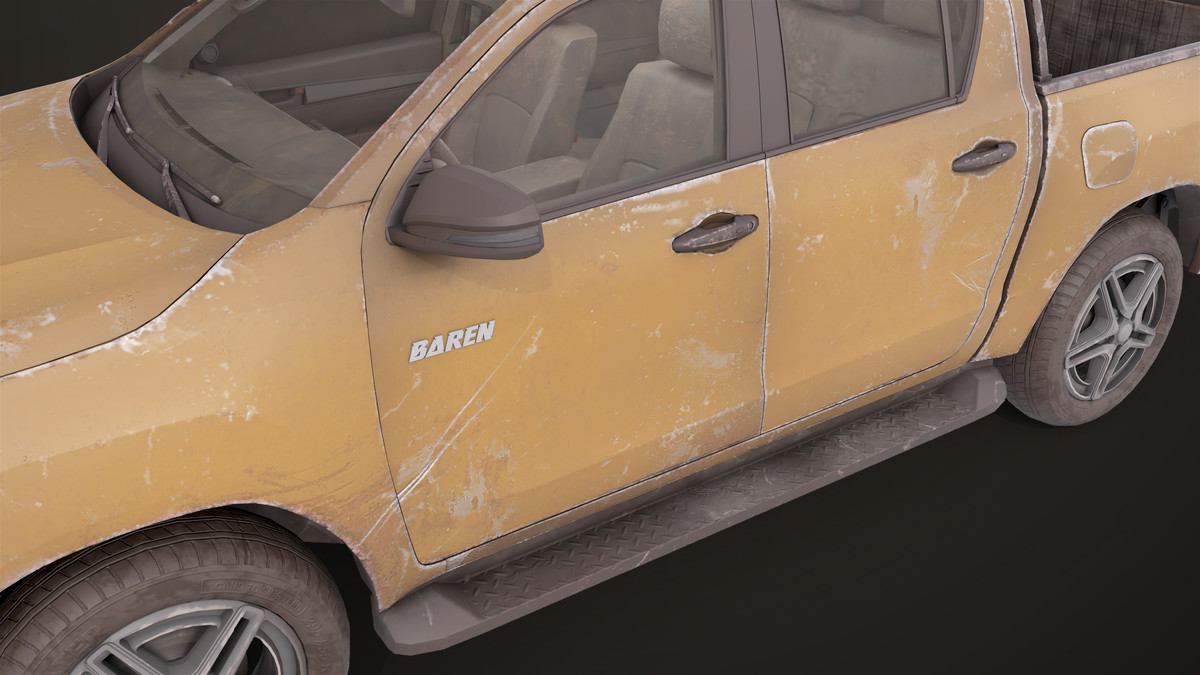 Pickup Truck 04 Brown Dusty URP HDRP Textures