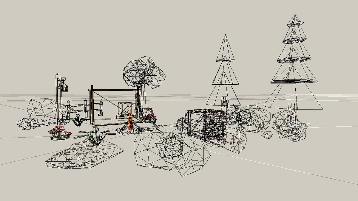 3D Environment Pack - 62 Low Poly Props, 8 Themes