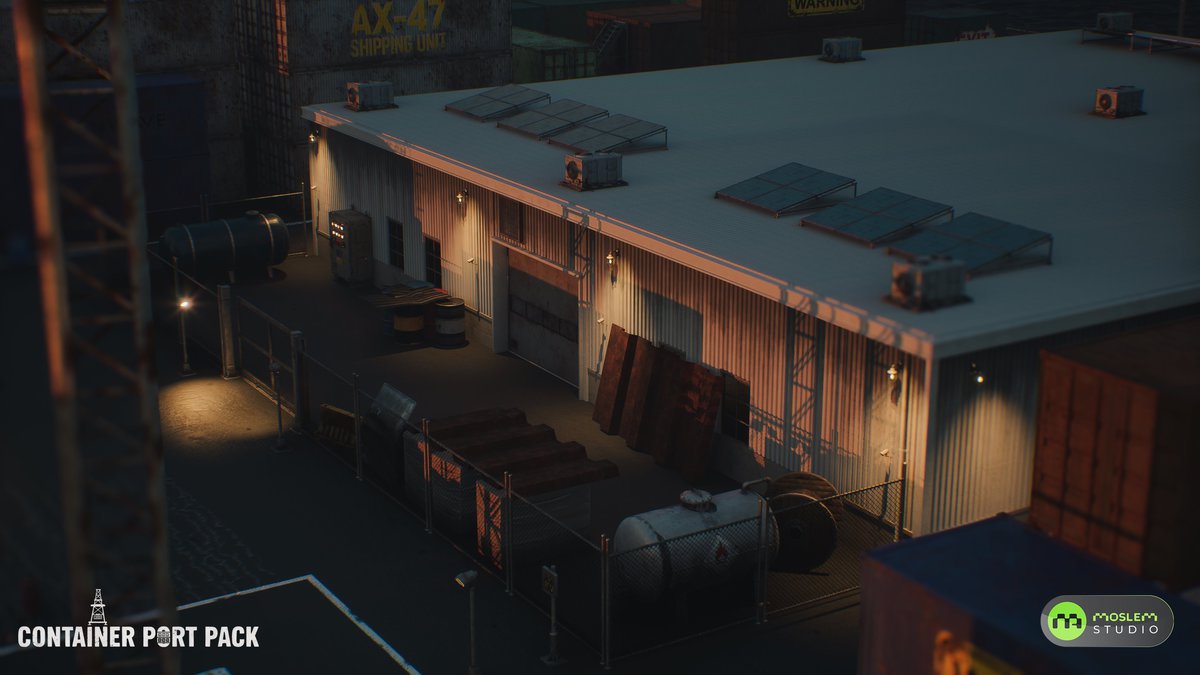 Realistic Modular Container Port Environment
