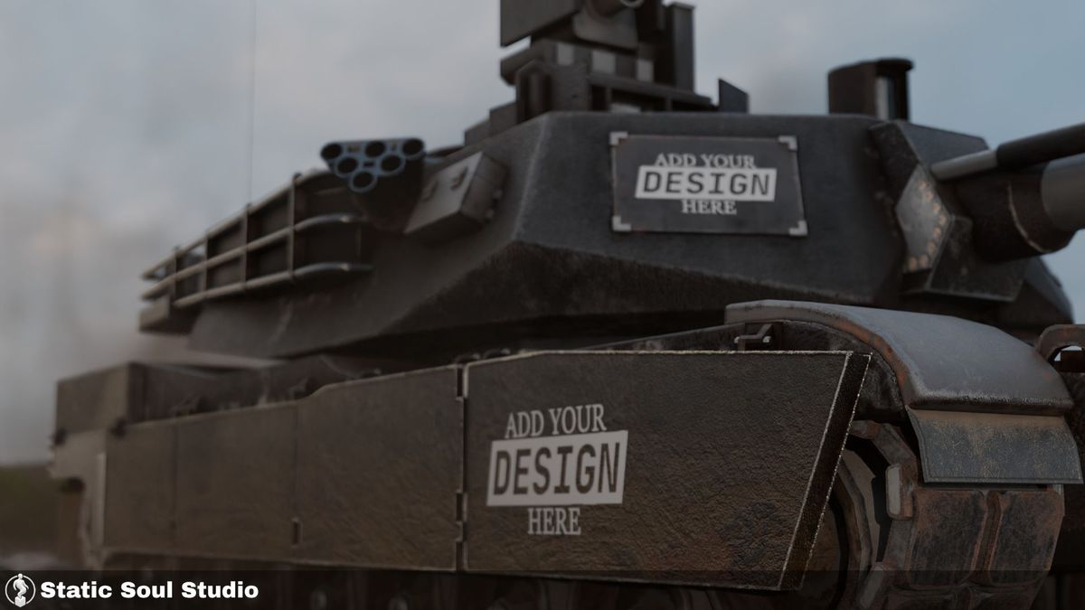 M1A2 Abrams Battle Tank Pack ( 8 Skin Design , Customizable Pieces , Optimized )
