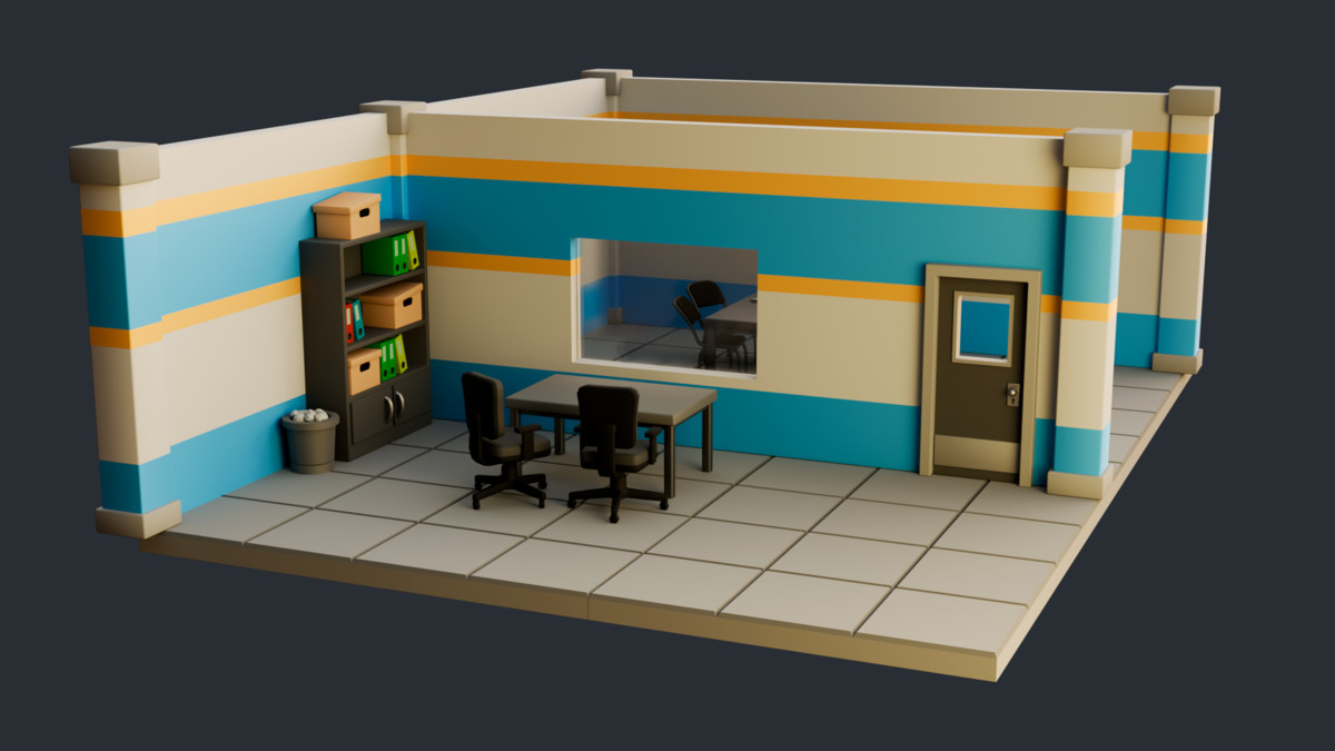 Low Poly Police Station - Thinkix Studios