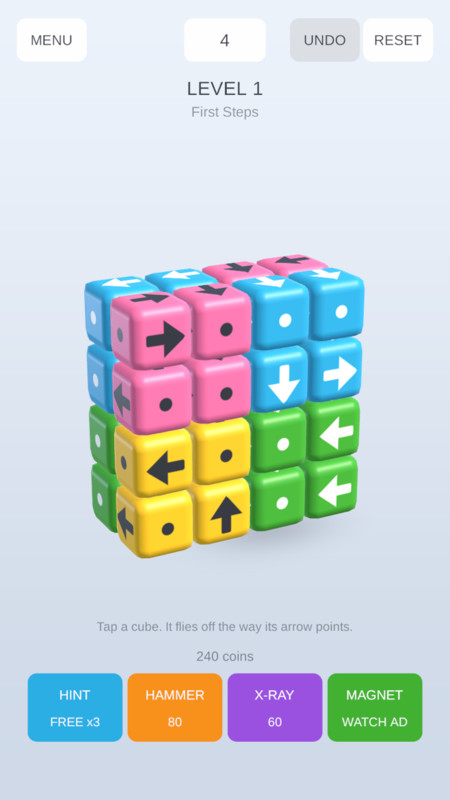 Cube Arrow Away: 3D Blocks Puzzle