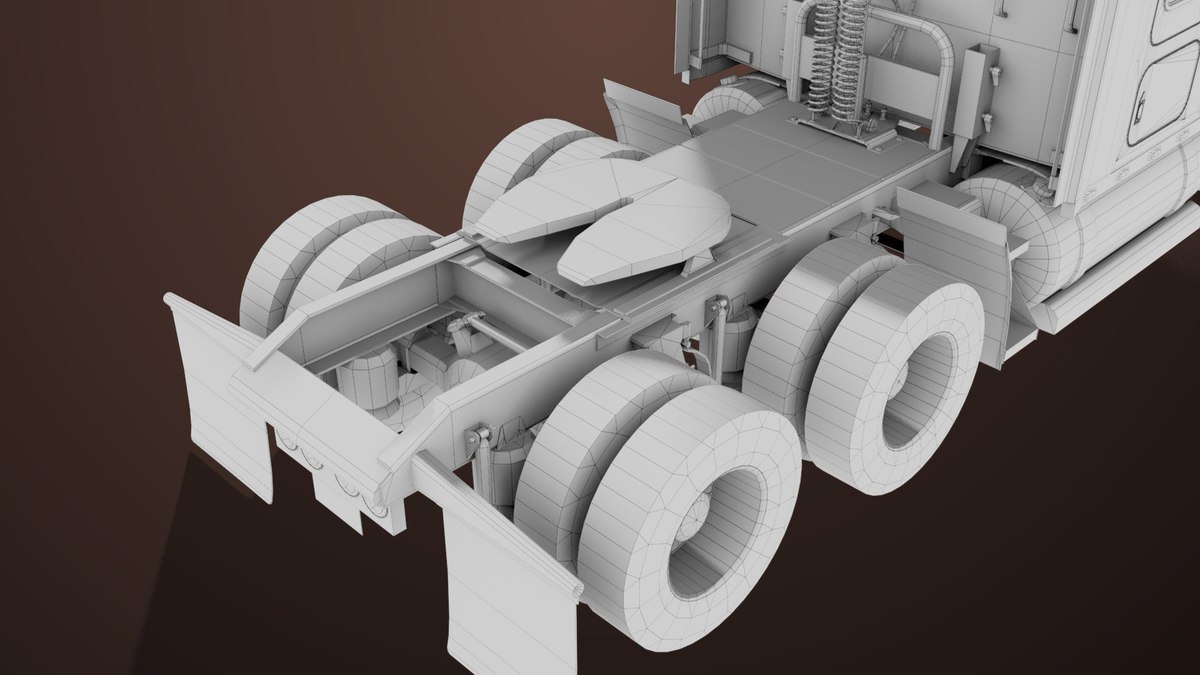 Heavy Truck 02 Chassis Old Dusty URP HDRP Textures