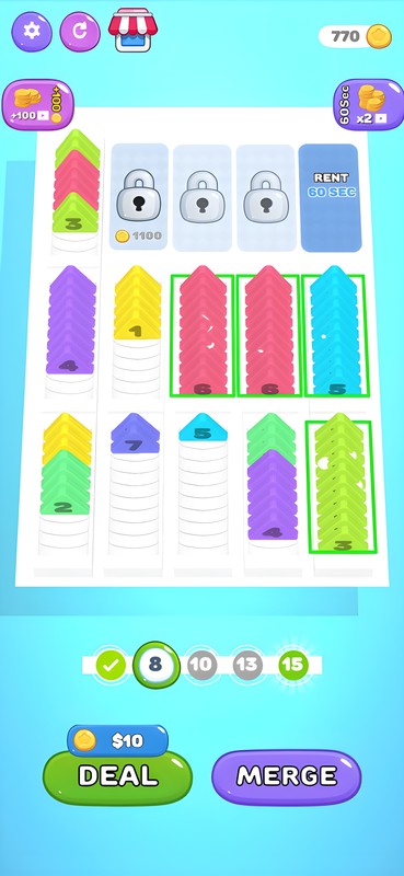 Coin Merge Sort Kit – Hyper Casual Sorting Template