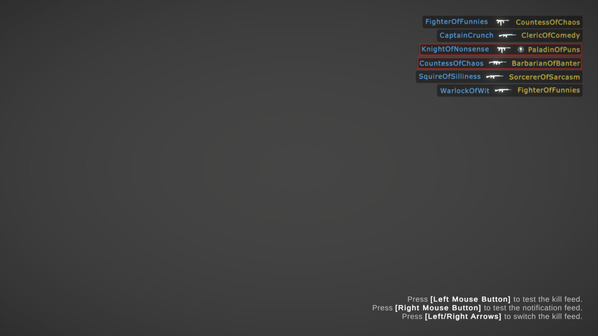 Kill Feed - Event Log System