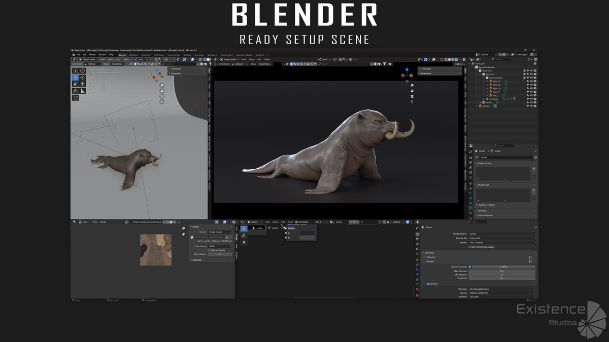 Walrus Seal - Underwater Enemy Creature
