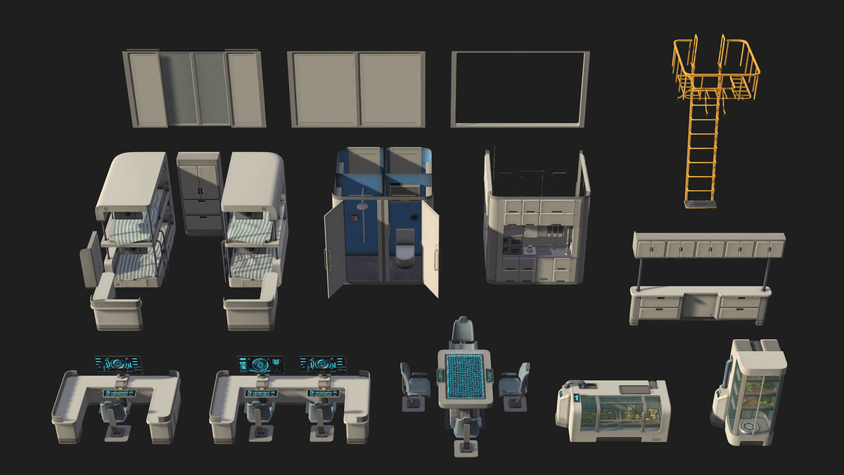 sci fi base module pack