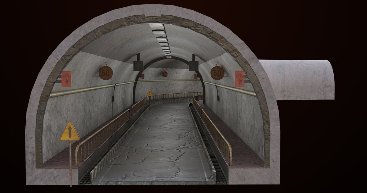 Old Dusty Road Tunnel 03 URP HDRP Textures