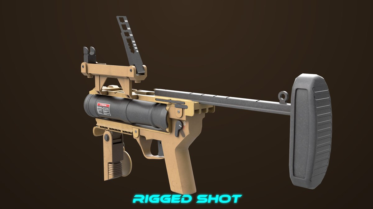 Grenade Launcher 04 Brown URP HDRP Textures