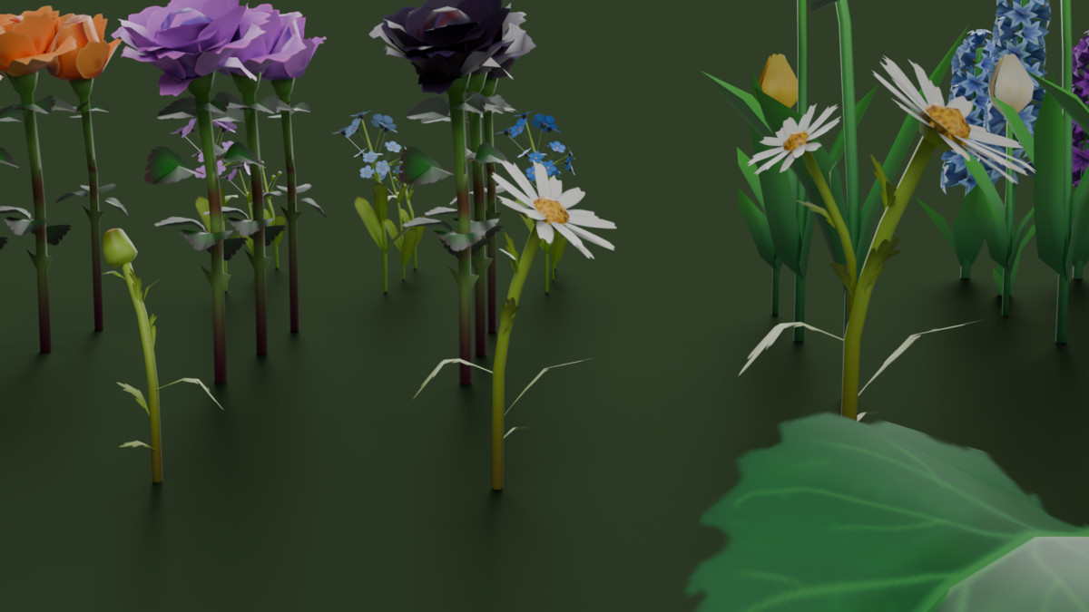 Low Poly Flowers