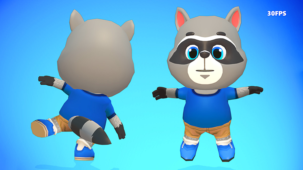 Raccoon Dog Animated